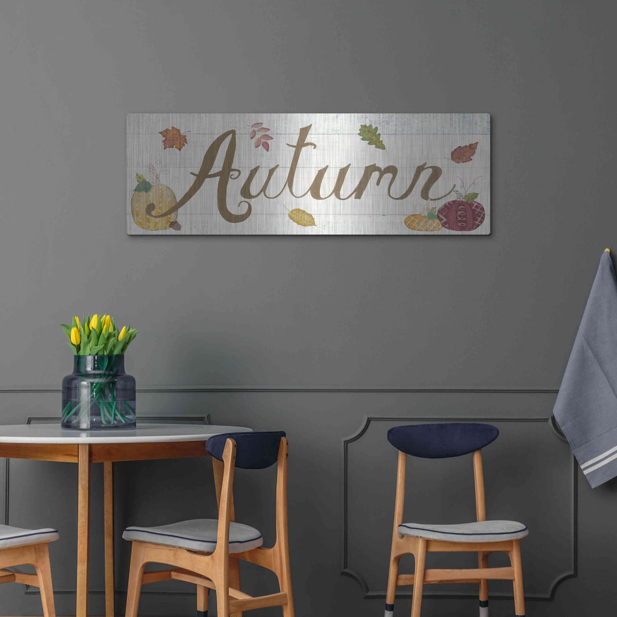 'Autumn Bounty IV' by Courtney Prahl – Metal Wall Art, 48x16 room view