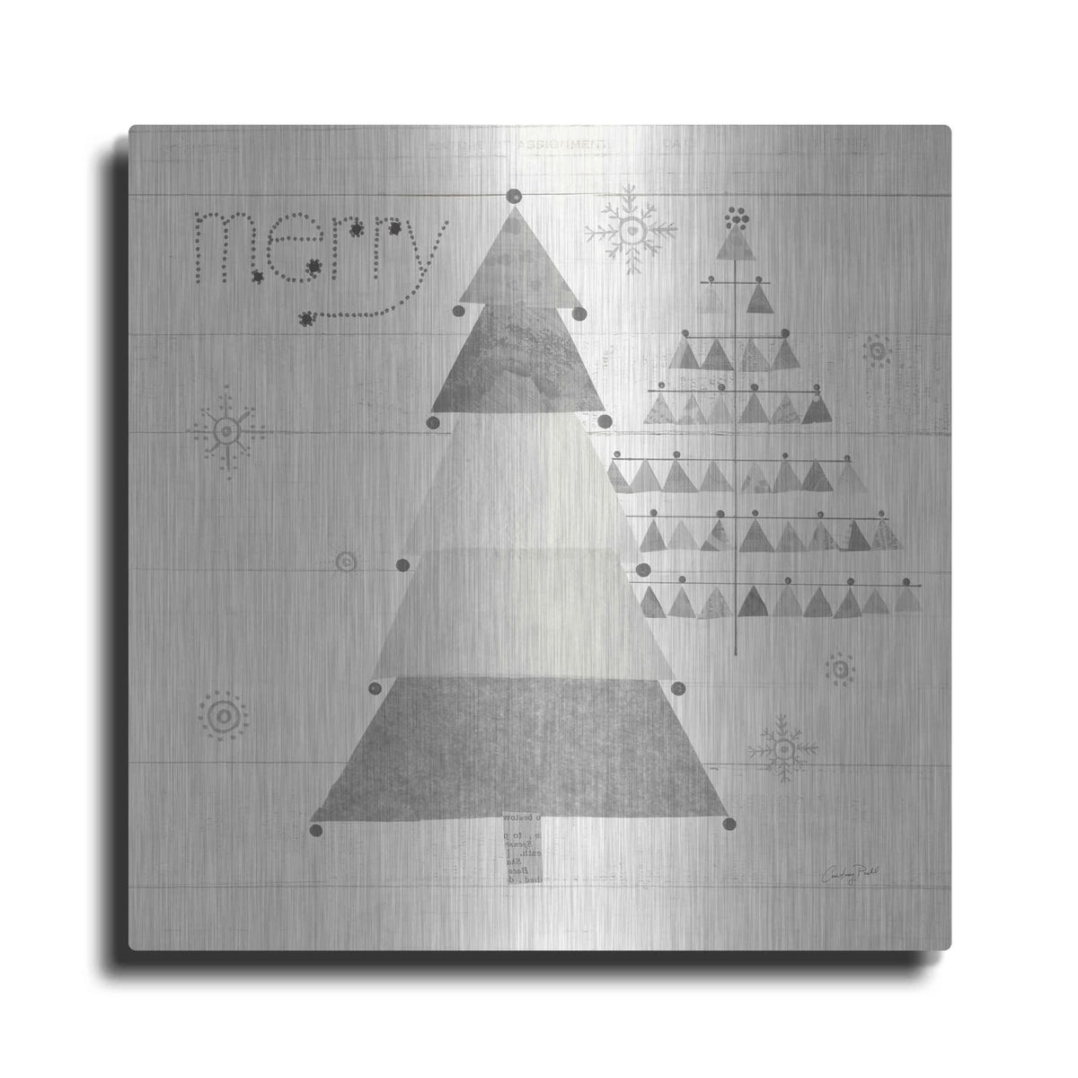 'Christmas Patchwork I Neutral' by Courtney Prahl – Metal Wall Art
