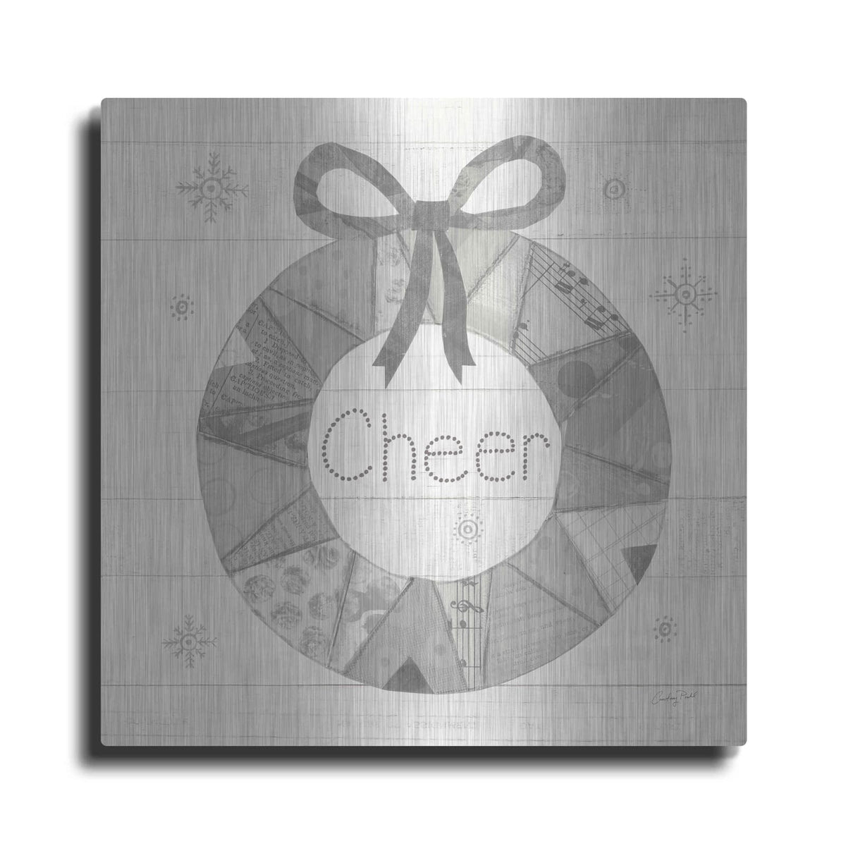 'Christmas Patchwork III Neutral' by Courtney Prahl – Metal Wall Art