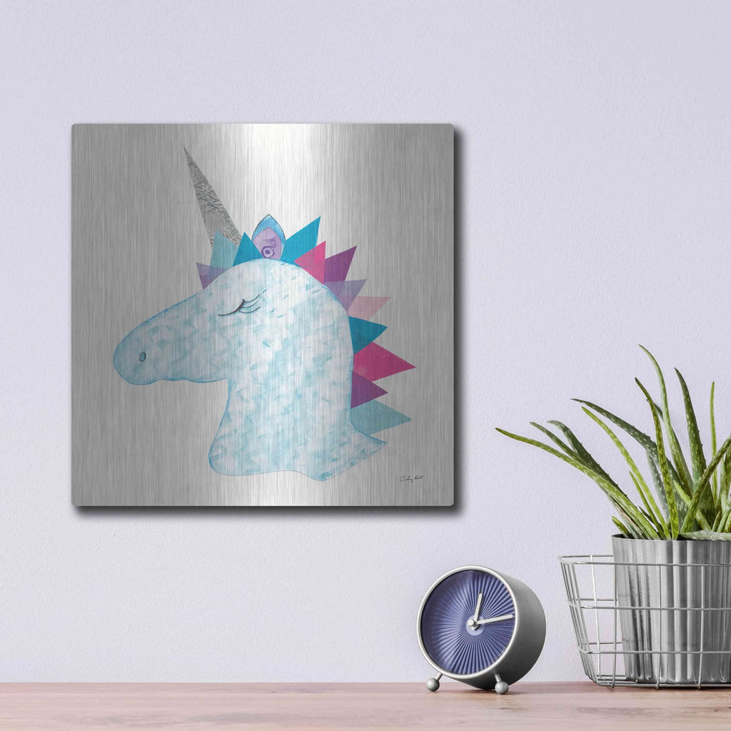 'Unicorn Power II' by Courtney Prahl – Metal Wall Art, 12x12 room view