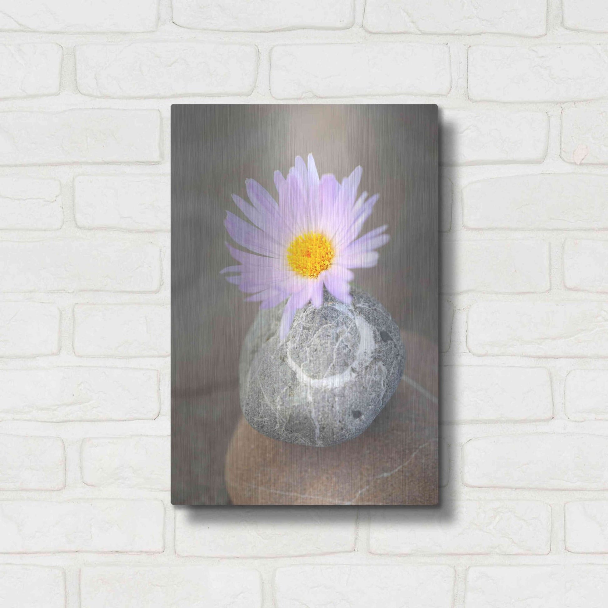 Luxe Metal Art 'Zen Flower Meditation' by Elena Ray, Metal Wall Art,12x16