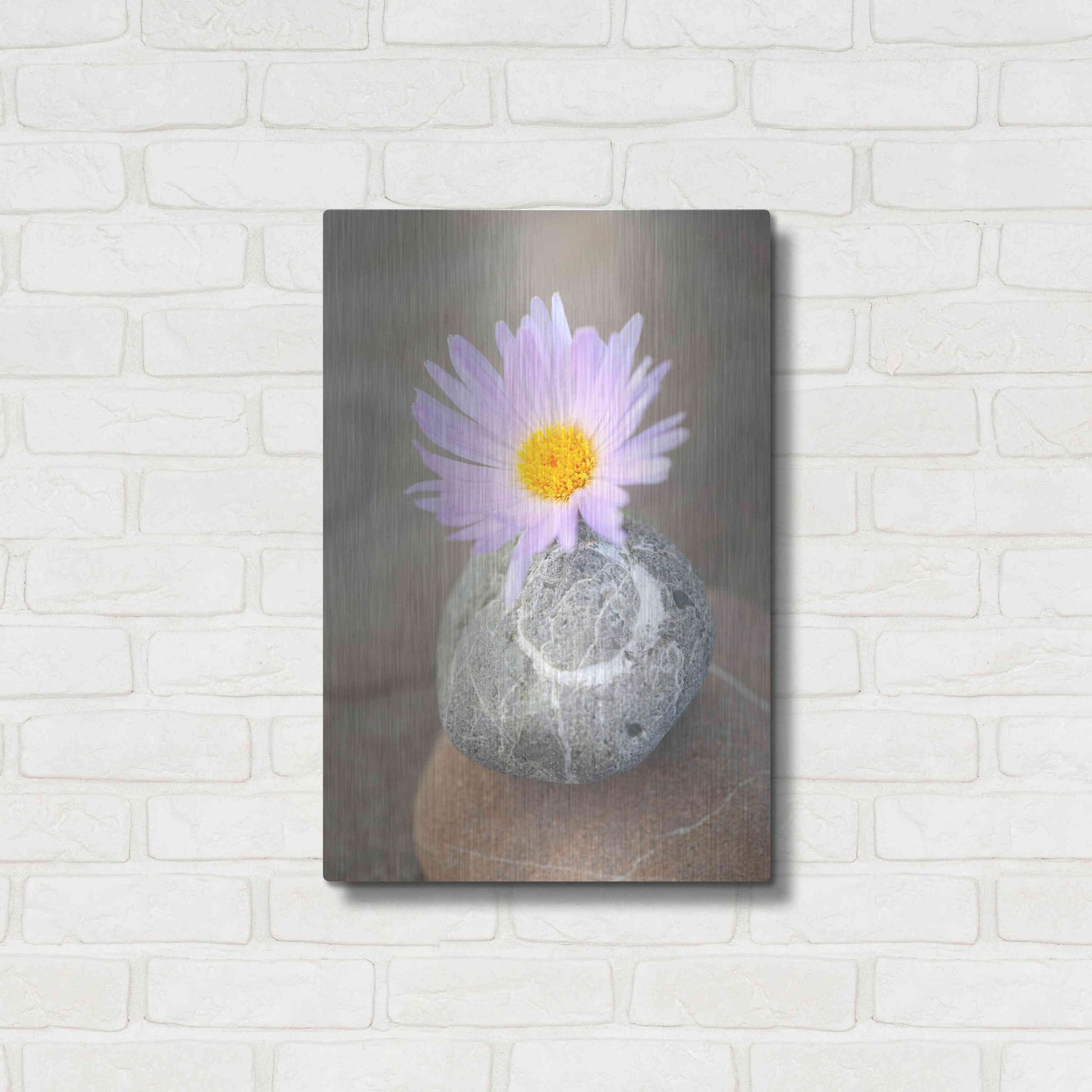 Luxe Metal Art 'Zen Flower Meditation' by Elena Ray, Metal Wall Art,16x24