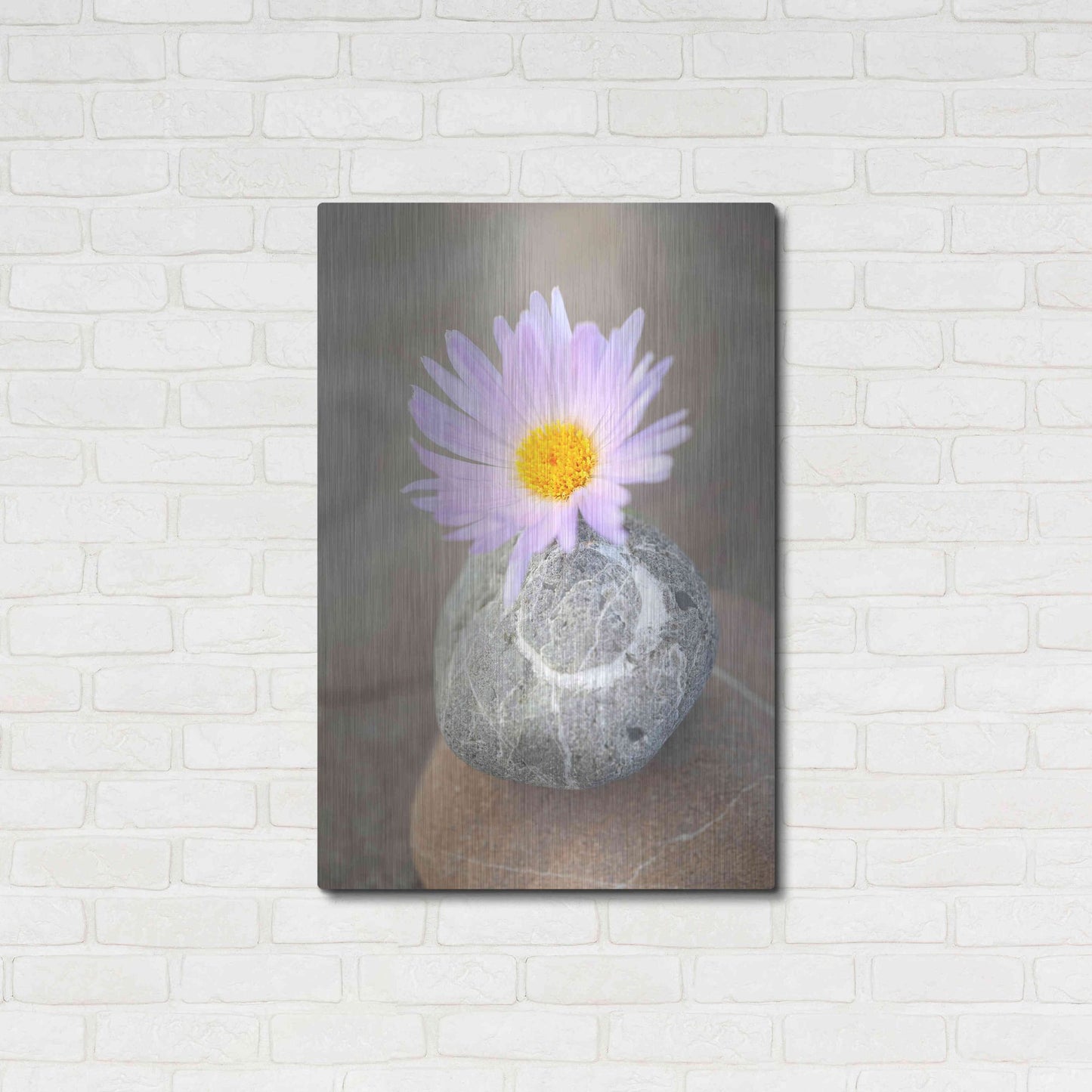 Luxe Metal Art 'Zen Flower Meditation' by Elena Ray, Metal Wall Art,24x36