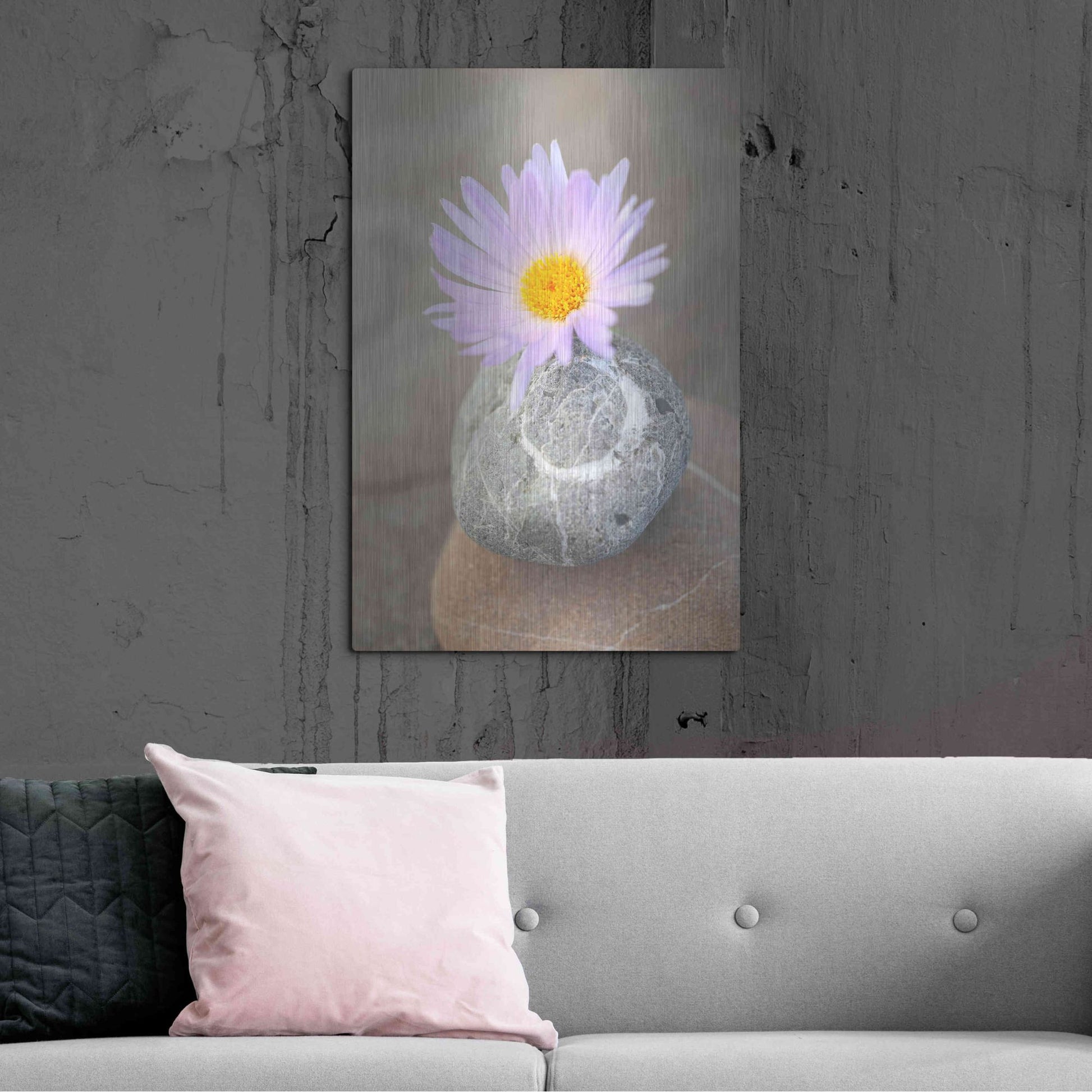 Luxe Metal Art 'Zen Flower Meditation' by Elena Ray, Metal Wall Art,24x36