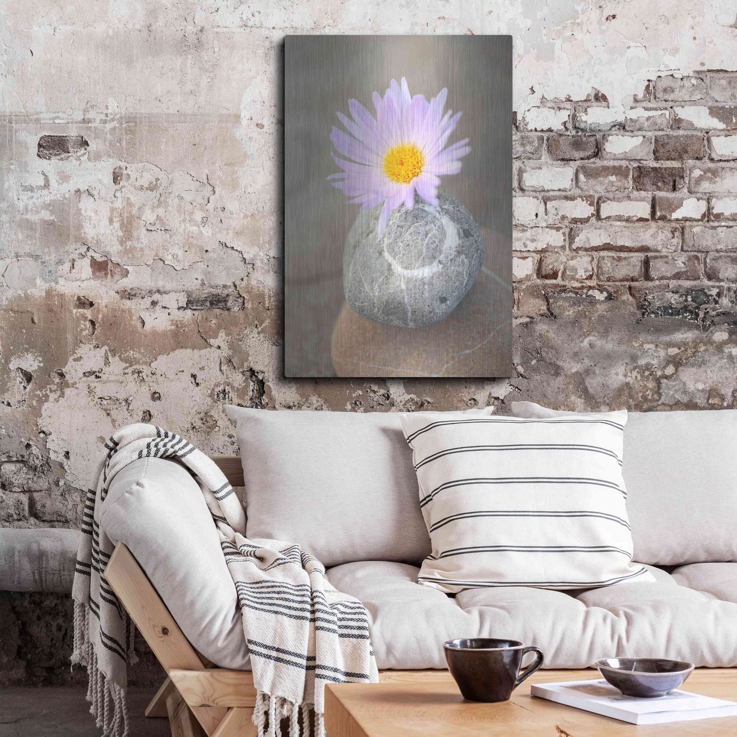 Luxe Metal Art 'Zen Flower Meditation' by Elena Ray, Metal Wall Art,24x36