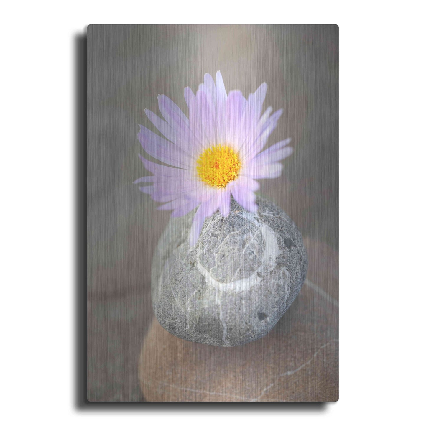 Luxe Metal Art 'Zen Flower Meditation' by Elena Ray, Metal Wall Art