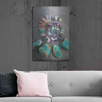 Luxe Metal Art 'Reiki Energy Crystal Spiral' by Elena Ray, Metal Wall Art,24x36