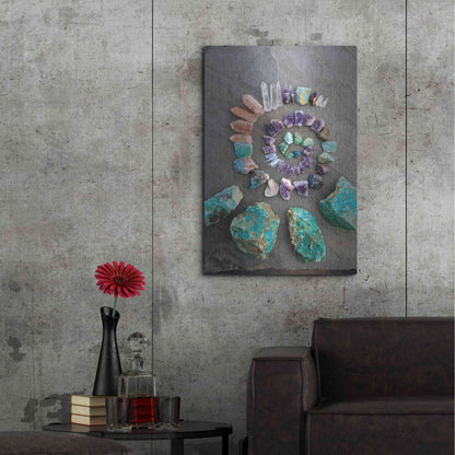 Luxe Metal Art 'Reiki Energy Crystal Spiral' by Elena Ray, Metal Wall Art,24x36