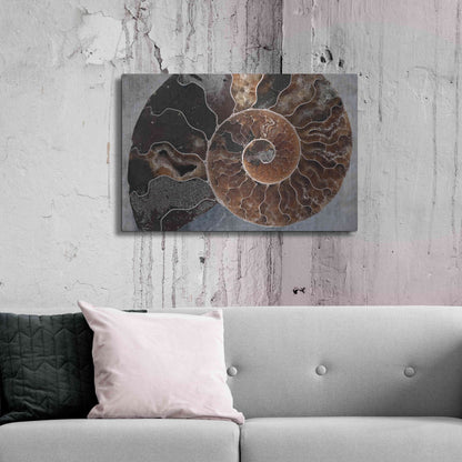 Luxe Metal Art 'Ammonite Spiral' by Elena Ray, Metal Wall Art,36x24