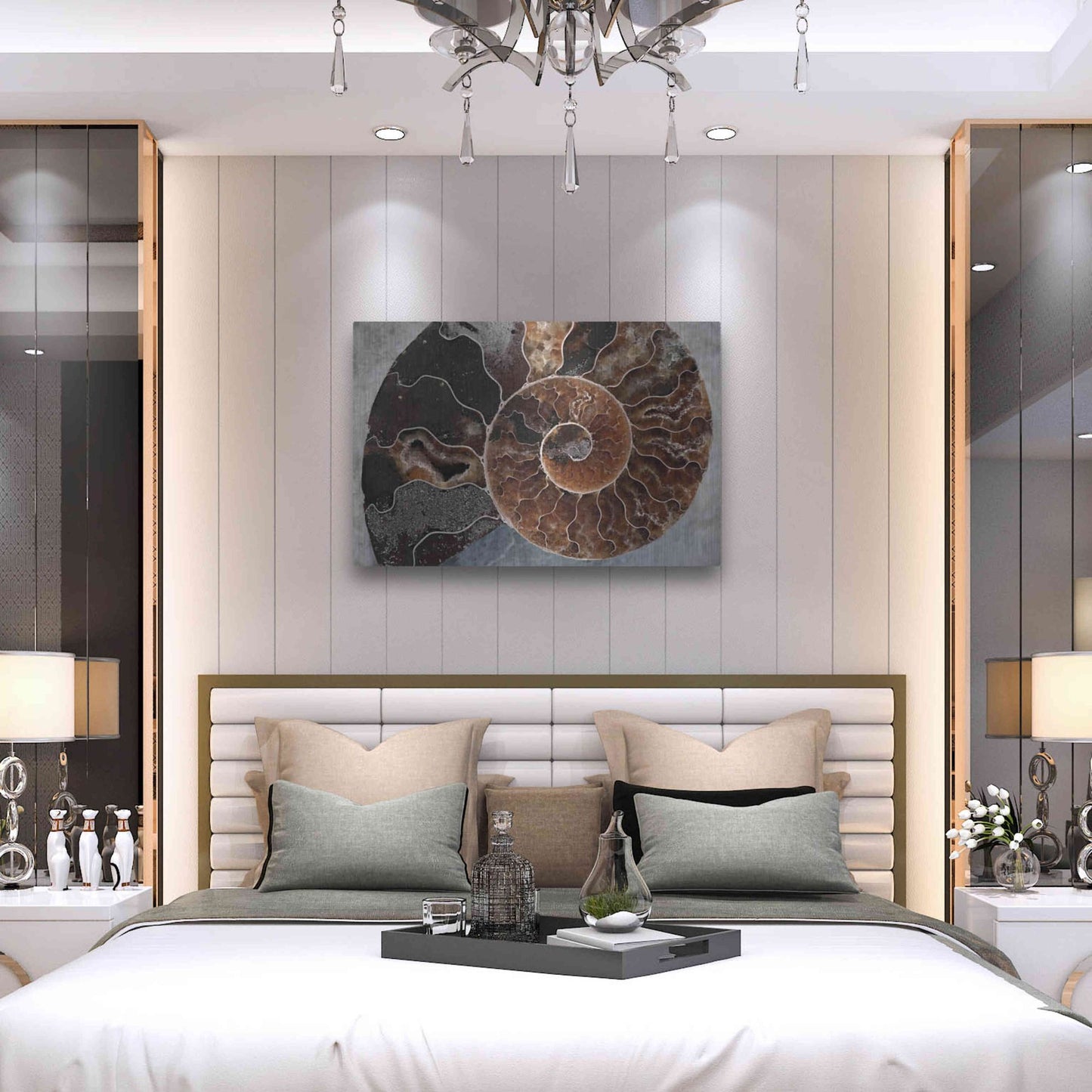 Luxe Metal Art 'Ammonite Spiral' by Elena Ray, Metal Wall Art,36x24