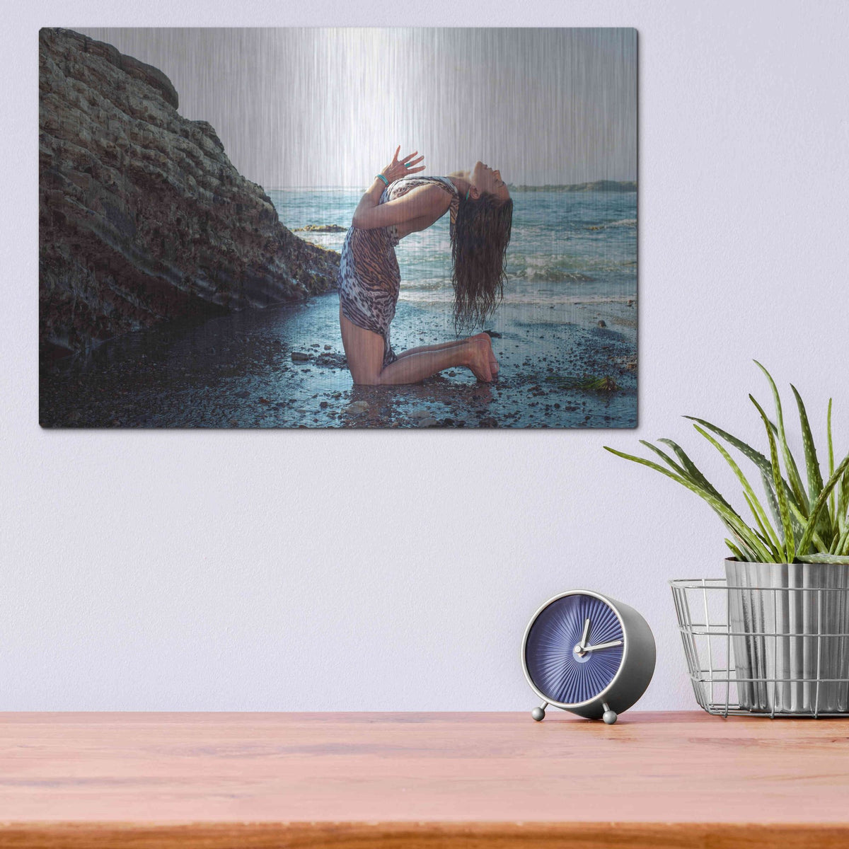 Luxe Metal Art 'Spacious Heart Sea Goddess' by Elena Ray, Metal Wall Art,16x12