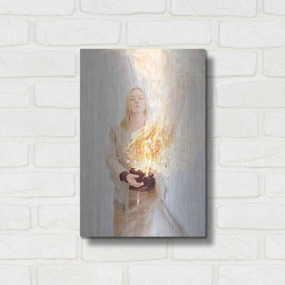 Luxe Metal Art 'The Presence of Fire' by Elena Ray, Metal Wall Art,12x16