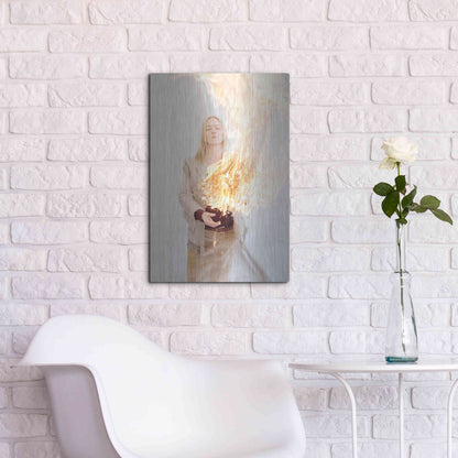 Luxe Metal Art 'The Presence of Fire' by Elena Ray, Metal Wall Art,16x24