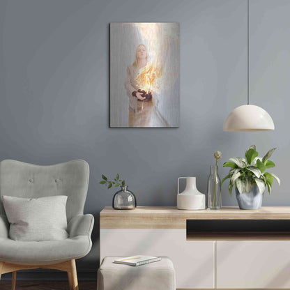Luxe Metal Art 'The Presence of Fire' by Elena Ray, Metal Wall Art,16x24
