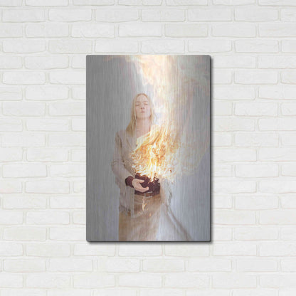 Luxe Metal Art 'The Presence of Fire' by Elena Ray, Metal Wall Art,24x36