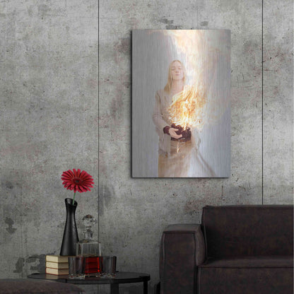 Luxe Metal Art 'The Presence of Fire' by Elena Ray, Metal Wall Art,24x36