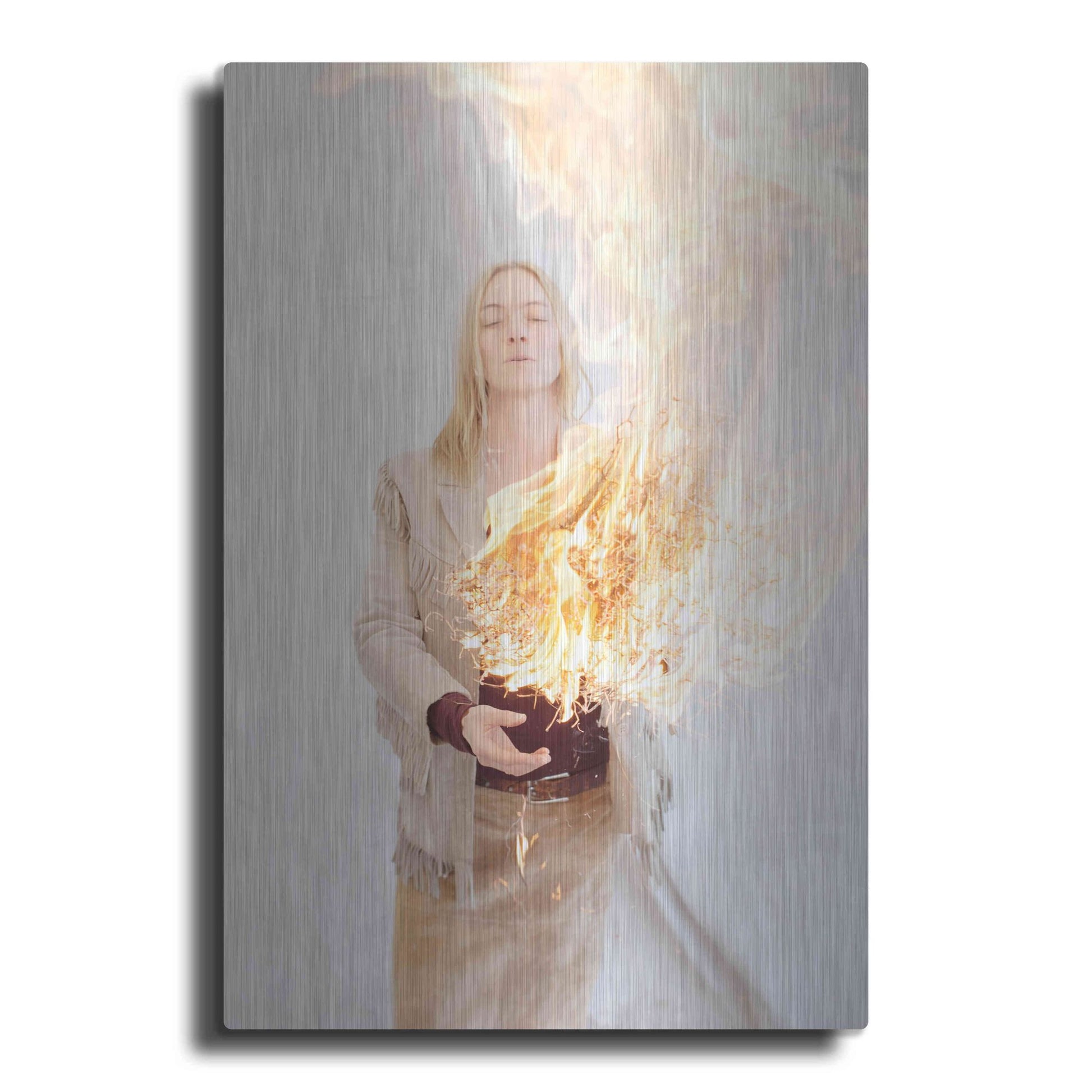 Luxe Metal Art 'The Presence of Fire' by Elena Ray, Metal Wall Art