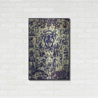 Luxe Metal Art 'Buddha Grunge Mandala Remix' by Elena Ray, Metal Wall Art,24x36