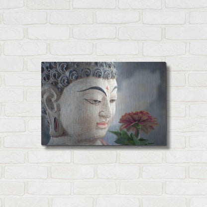 Luxe Metal Art 'Buddha Flower' by Elena Ray, Metal Wall Art,24x16