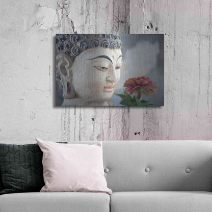 Luxe Metal Art 'Buddha Flower' by Elena Ray, Metal Wall Art,36x24