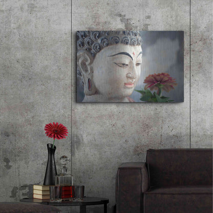 Luxe Metal Art 'Buddha Flower' by Elena Ray, Metal Wall Art,36x24