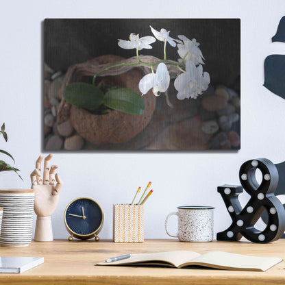 Luxe Metal Art 'Orchid Flowers' by Elena Ray, Metal Wall Art,16x12