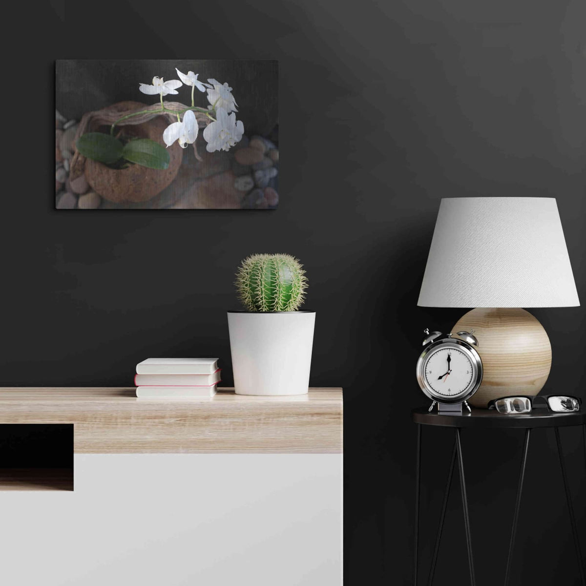 'Orchid Flowers' by Elena Ray – Metal Wall Art, 24x16 room view