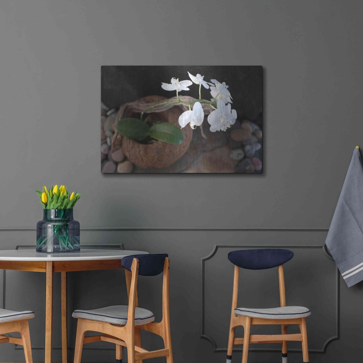 'Orchid Flowers' by Elena Ray – Metal Wall Art, 36x24 room view