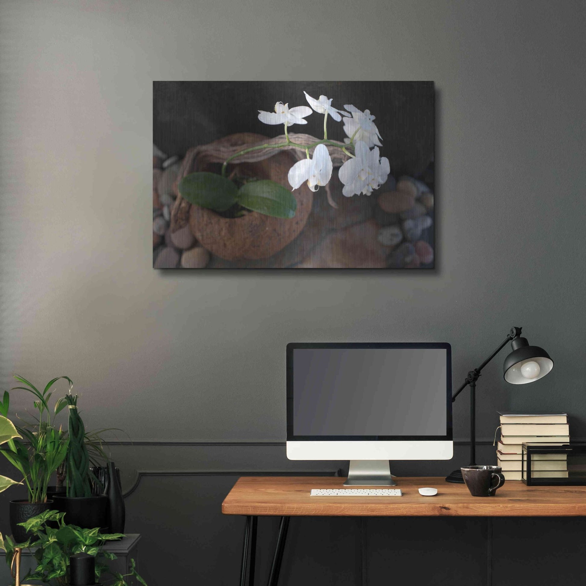 Luxe Metal Art 'Orchid Flowers' by Elena Ray, Metal Wall Art,36x24