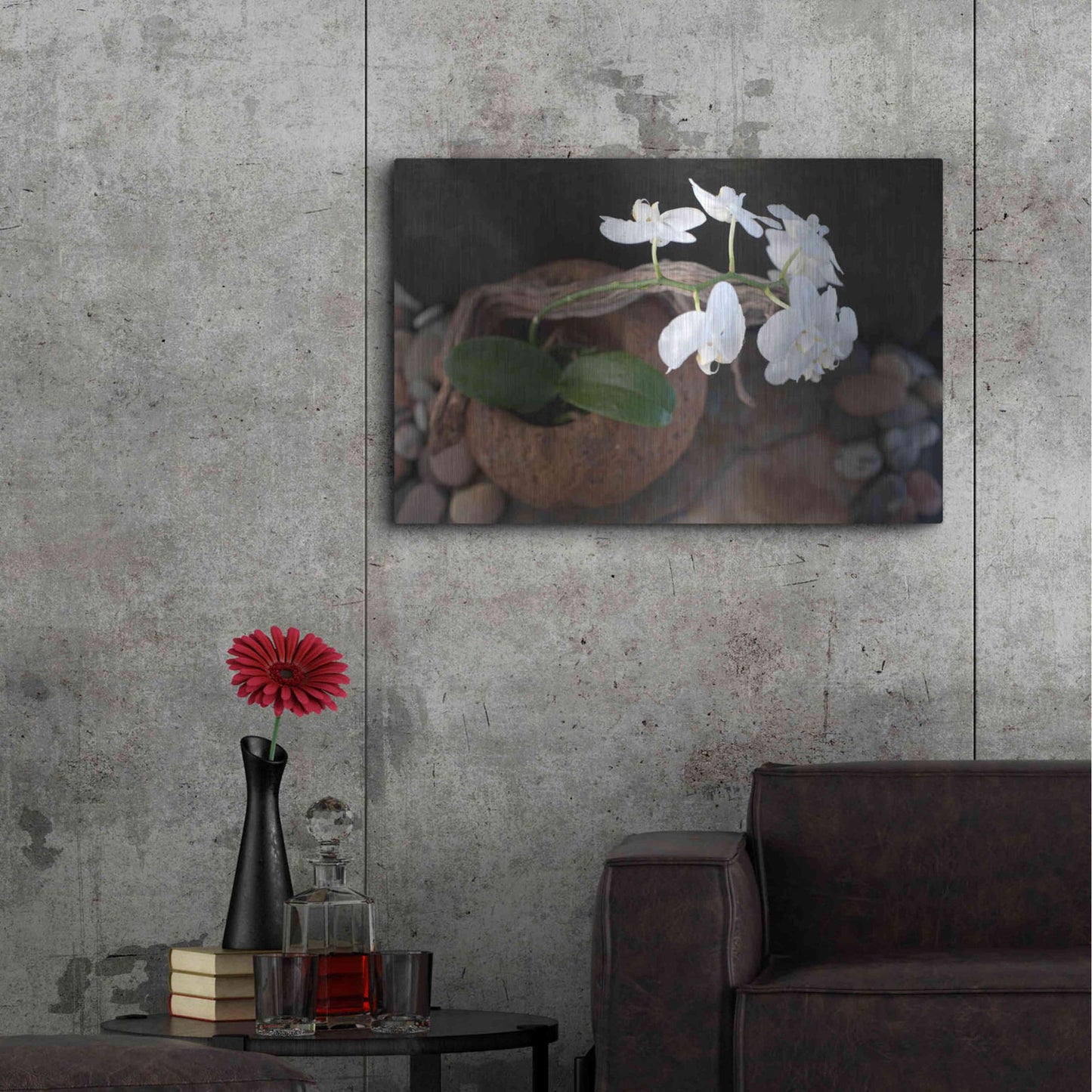 Luxe Metal Art 'Orchid Flowers' by Elena Ray, Metal Wall Art,36x24