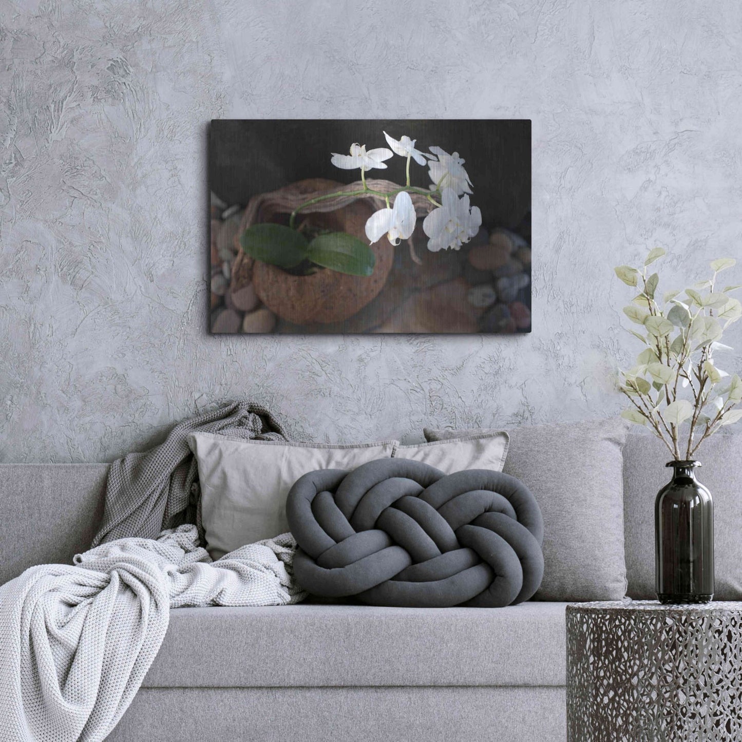Luxe Metal Art 'Orchid Flowers' by Elena Ray, Metal Wall Art,36x24