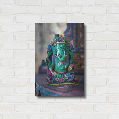 Luxe Metal Art 'Ganesha Yoga Altar' by Elena Ray, Metal Wall Art,16x24