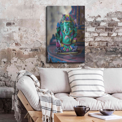 Luxe Metal Art 'Ganesha Yoga Altar' by Elena Ray, Metal Wall Art,24x36