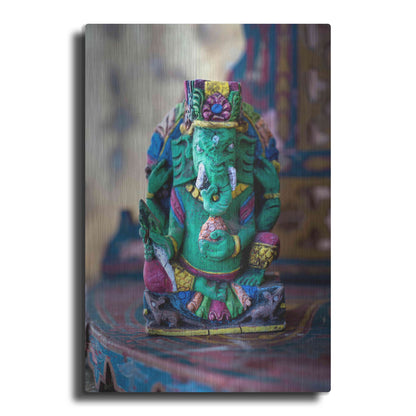 Luxe Metal Art 'Ganesha Yoga Altar' by Elena Ray, Metal Wall Art