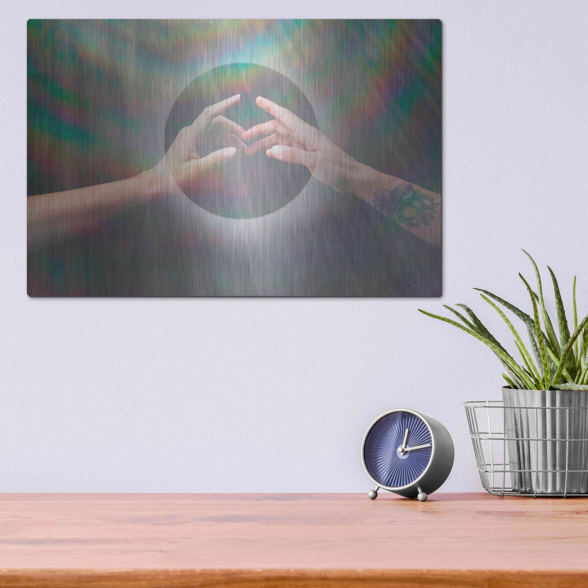 Luxe Metal Art 'Us' by Elena Ray, Metal Wall Art,16x12