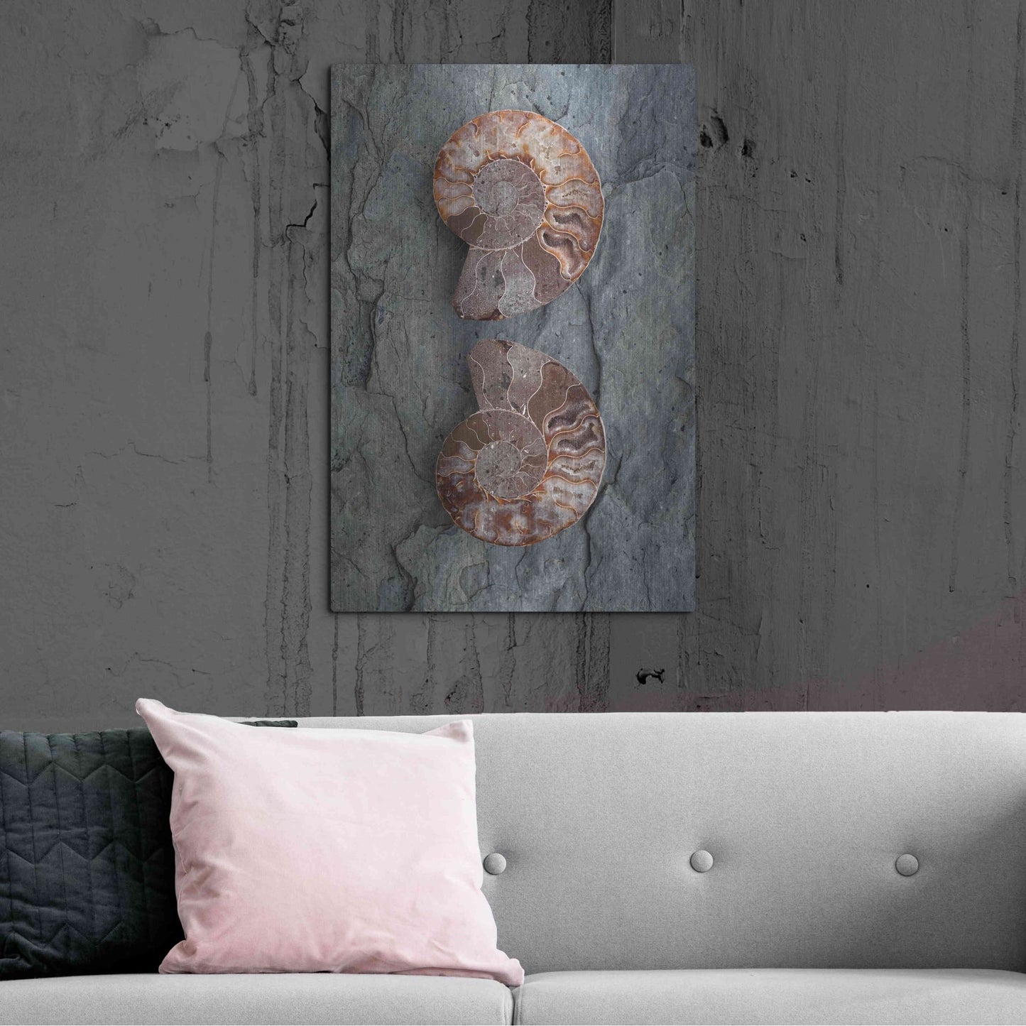 Luxe Metal Art 'Crystallized Ammonites' by Elena Ray, Metal Wall Art,24x36