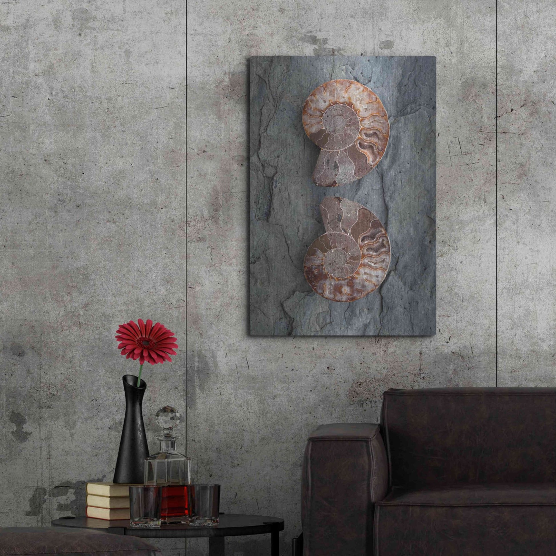 Luxe Metal Art 'Crystallized Ammonites' by Elena Ray, Metal Wall Art,24x36