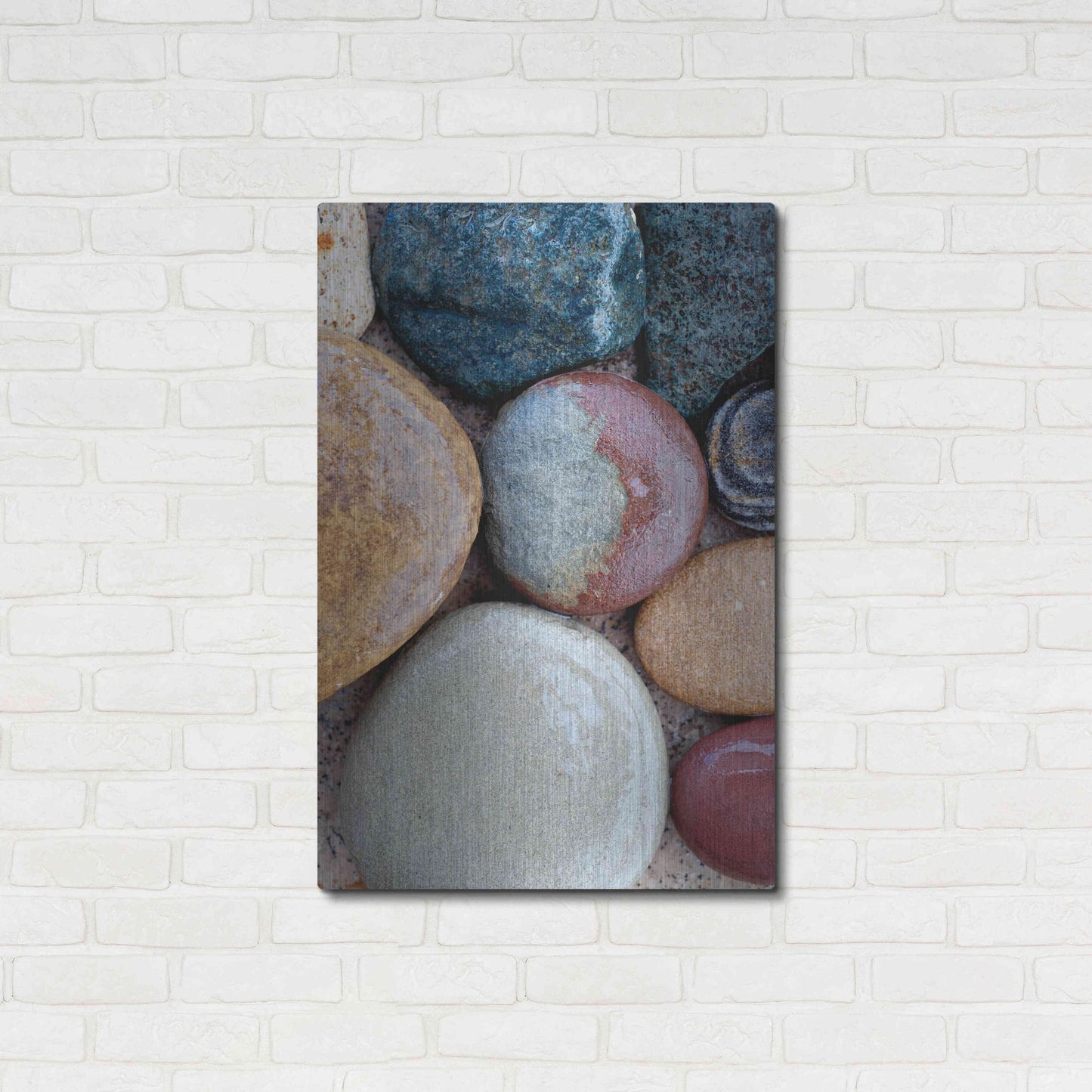 Luxe Metal Art 'Wet Stone Abstract' by Elena Ray, Metal Wall Art,24x36