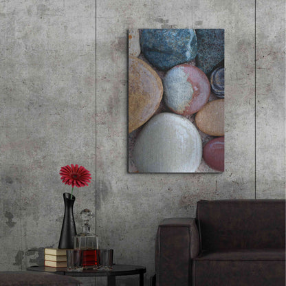 Luxe Metal Art 'Wet Stone Abstract' by Elena Ray, Metal Wall Art,24x36