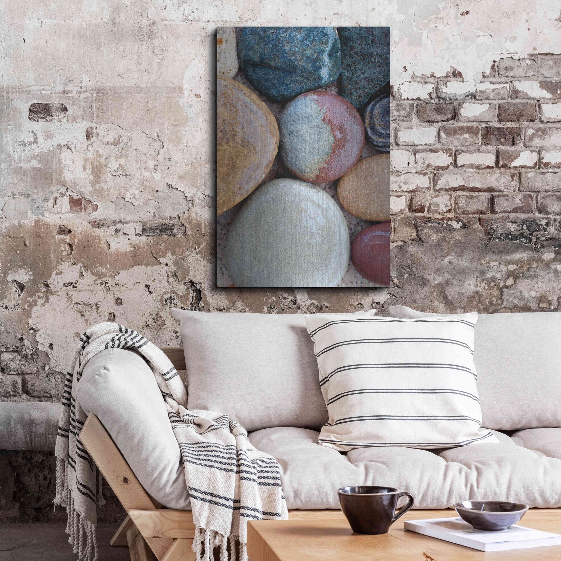 Luxe Metal Art 'Wet Stone Abstract' by Elena Ray, Metal Wall Art,24x36