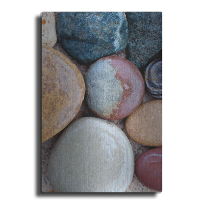 Luxe Metal Art 'Wet Stone Abstract' by Elena Ray, Metal Wall Art