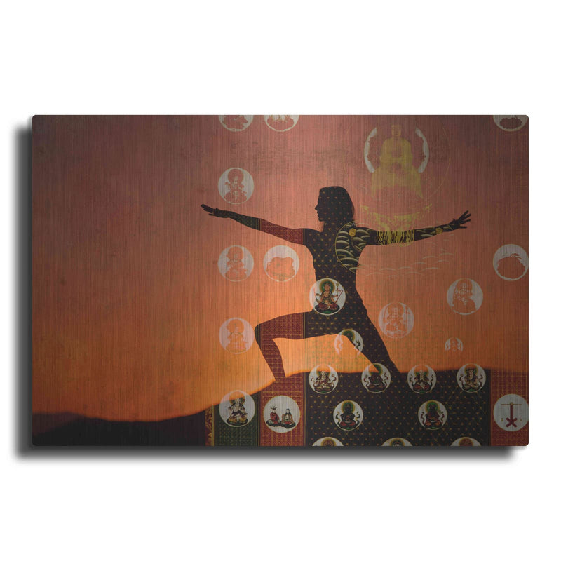 'Sunrise Yoga Meditation' by Elena Ray – Metal Wall Art