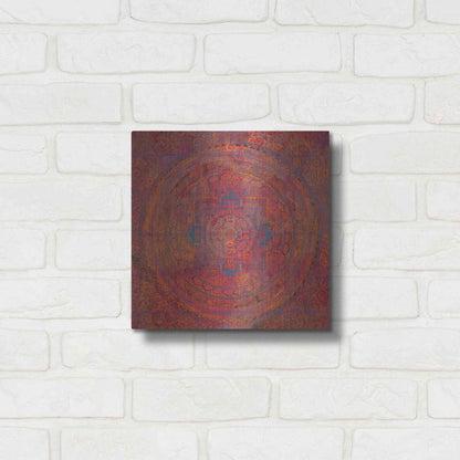 Luxe Metal Art 'Modern Vintage Meditation Mandala' by Elena Ray, Metal Wall Art,12x12