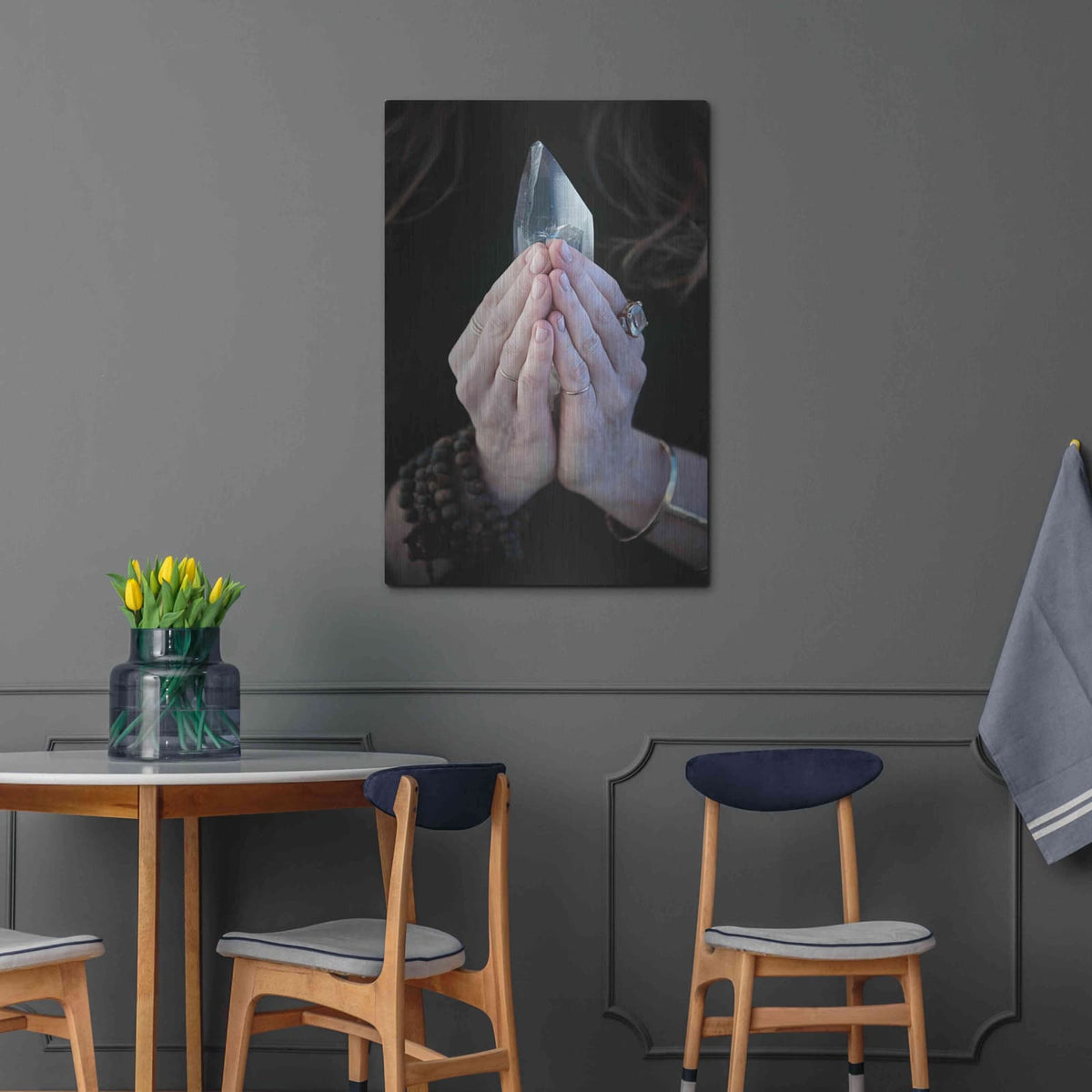 'Crystal Meditation' by Elena Ray – Metal Wall Art, 24x36 room view