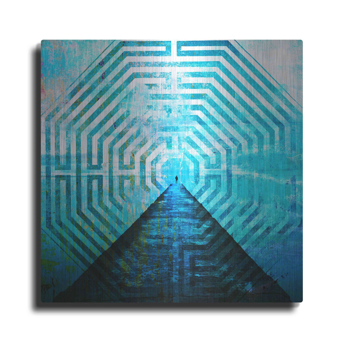 Luxe Metal Art 'Labyrinth' by Elena Ray, Metal Wall Art