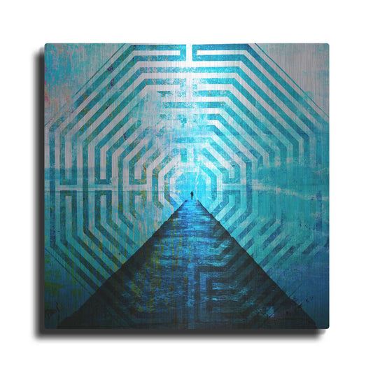 Luxe Metal Art 'Labyrinth' by Elena Ray, Metal Wall Art