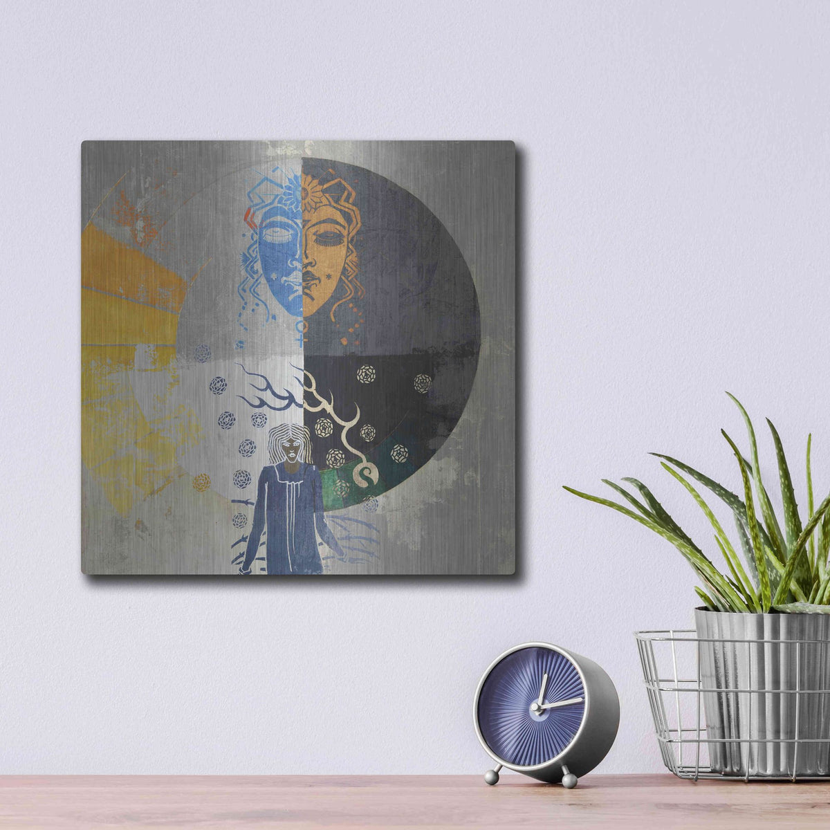 Luxe Metal Art 'My Great Soul' by Elena Ray, Metal Wall Art,12x12