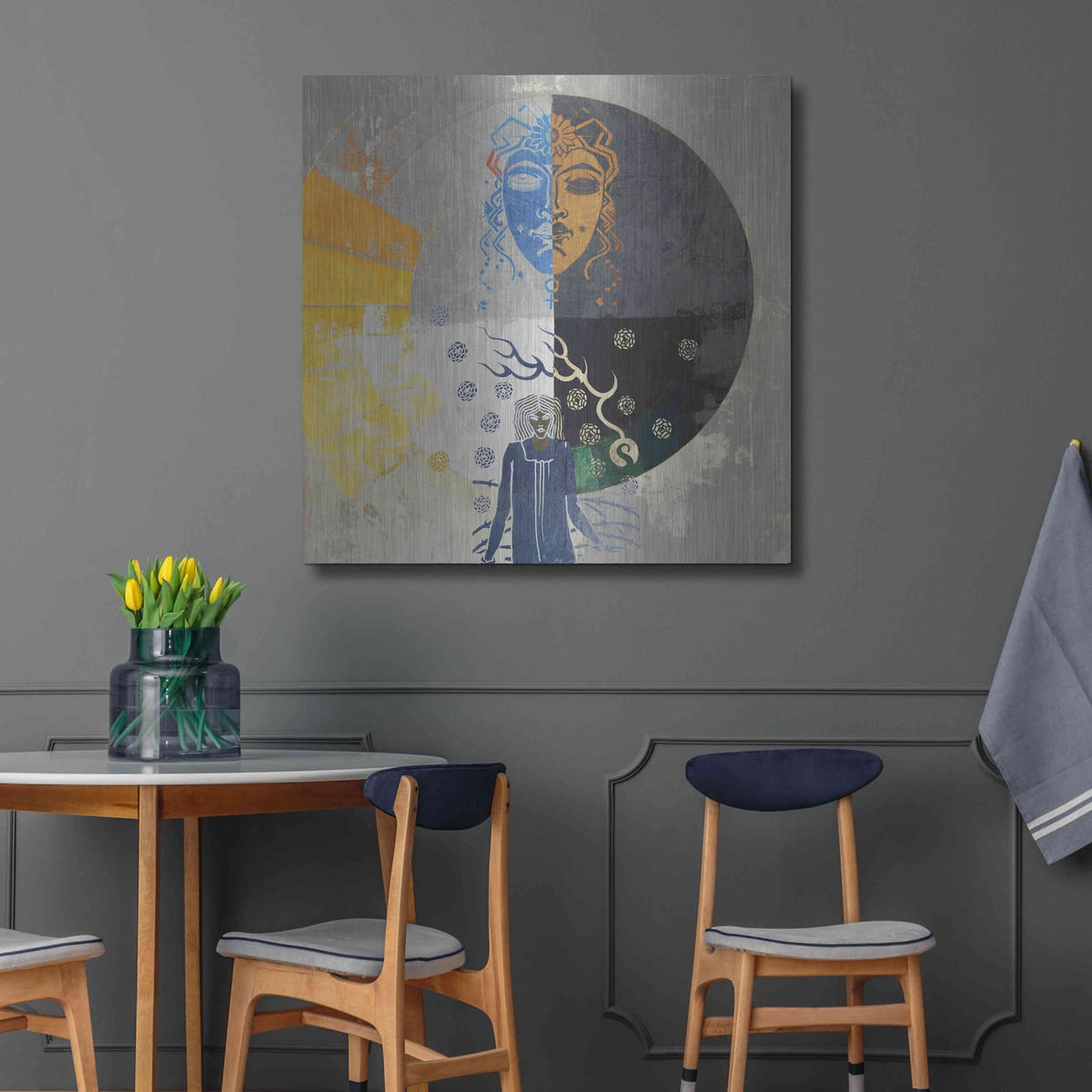 'My Great Soul' by Elena Ray – Metal Wall Art, 36x36 room view