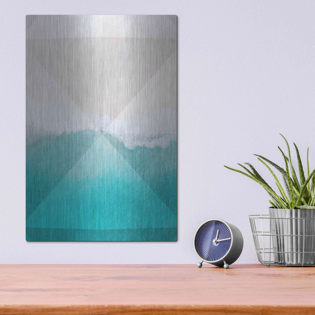 Luxe Metal Art 'Abstract Hourglass' by Elena Ray, Metal Wall Art,12x16