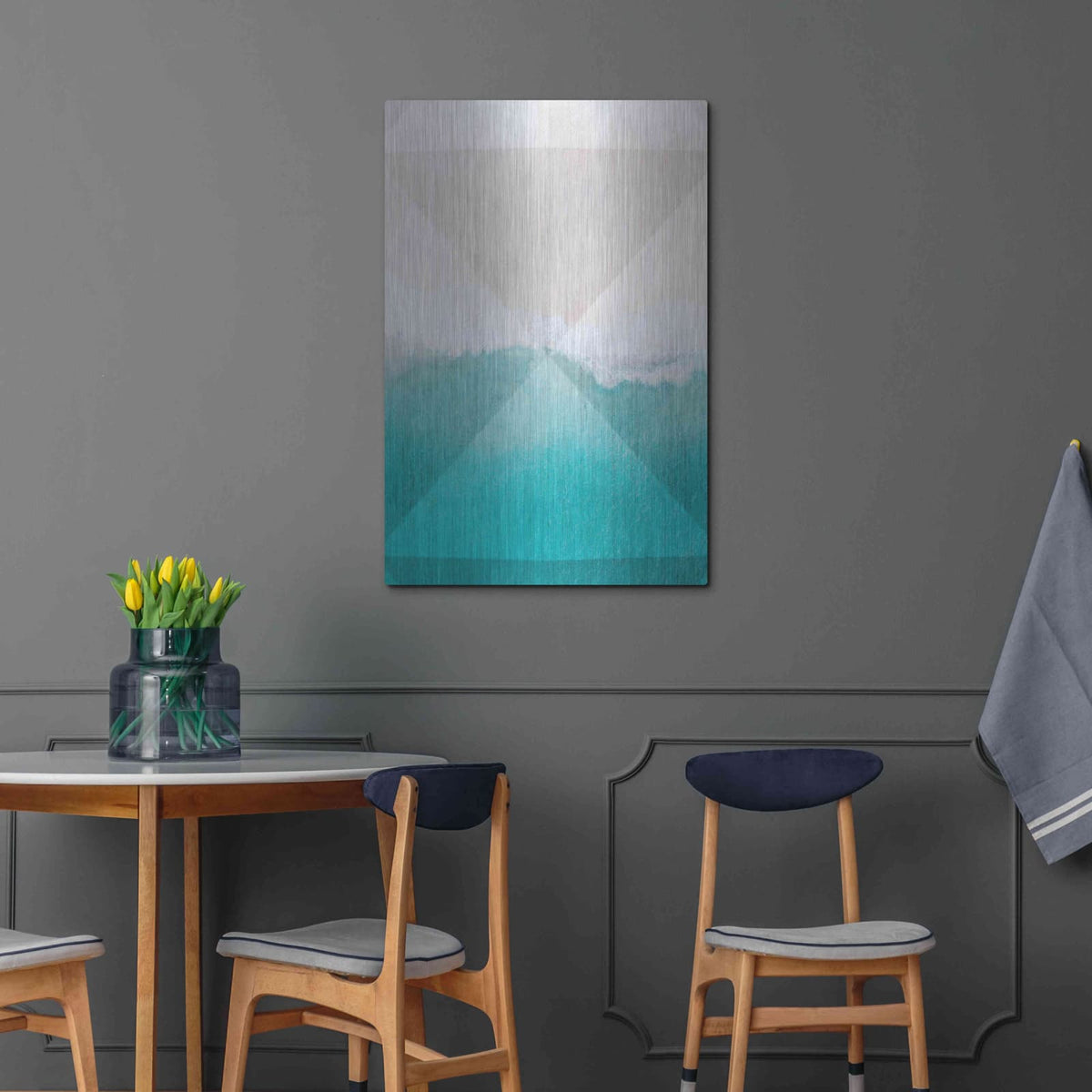 'Abstract Hourglass' by Elena Ray – Metal Wall Art, 24x36 room view
